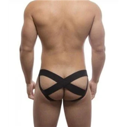 CUECA JOCK ARRASTO PRETO SEM FORRO -SD019P