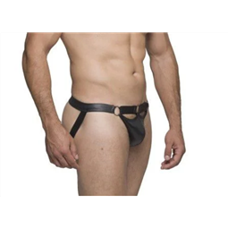 CUECA JOCK C/ ARGOLA TRIPLA FRONTAL - SDS013PRETA