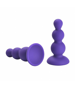 PLIUG PEQUENO ESCALONADO EM SILICONE CIRRGICO COM VENTOSA - 7911