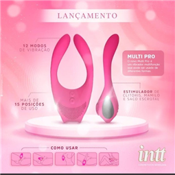 VIBRADOR MULTIFUNCIONAL ANEL PARA CASAL ROSA - IM0114