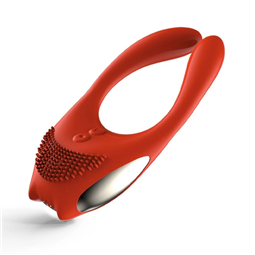 VIBRADOR MULTIFUNCIONAL ANEL PARA CASAL VERMELHO - IM0152